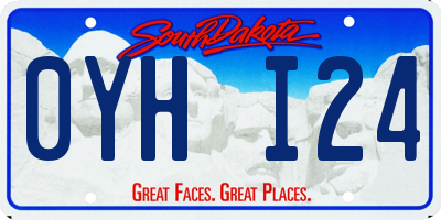 SD license plate 0YHI24