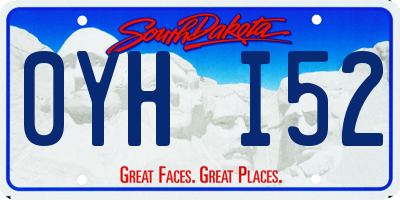 SD license plate 0YHI52