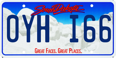 SD license plate 0YHI66