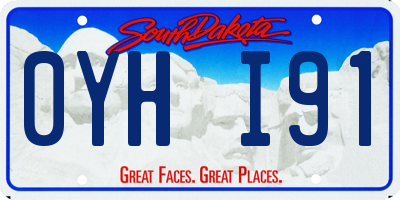 SD license plate 0YHI91