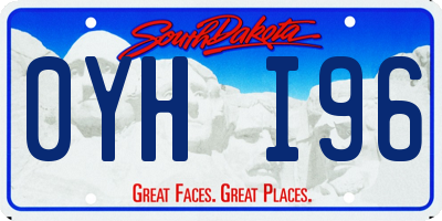 SD license plate 0YHI96