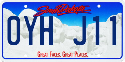 SD license plate 0YHJ11