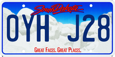 SD license plate 0YHJ28