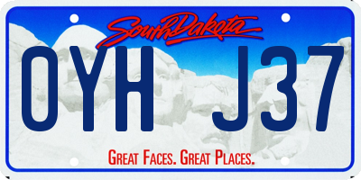SD license plate 0YHJ37