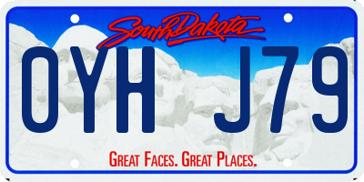 SD license plate 0YHJ79