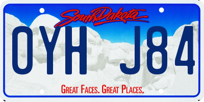 SD license plate 0YHJ84
