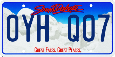 SD license plate 0YHQ07
