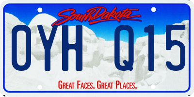 SD license plate 0YHQ15
