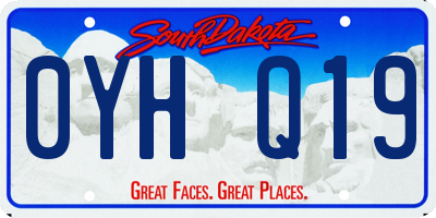 SD license plate 0YHQ19