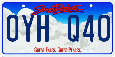 SD license plate 0YHQ40