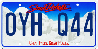 SD license plate 0YHQ44