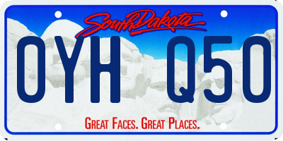 SD license plate 0YHQ50
