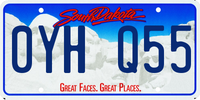 SD license plate 0YHQ55