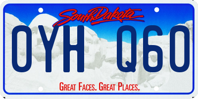 SD license plate 0YHQ60
