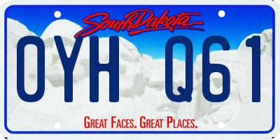 SD license plate 0YHQ61