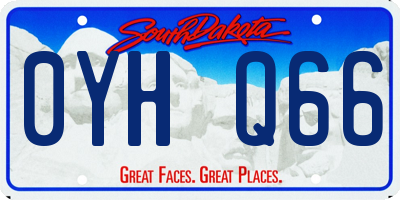 SD license plate 0YHQ66
