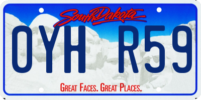 SD license plate 0YHR59