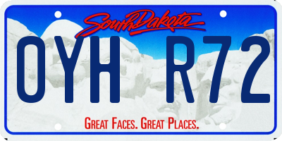 SD license plate 0YHR72