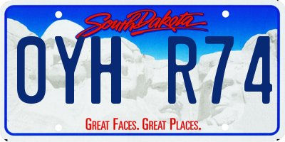 SD license plate 0YHR74