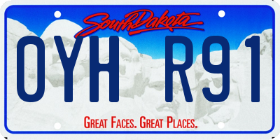 SD license plate 0YHR91