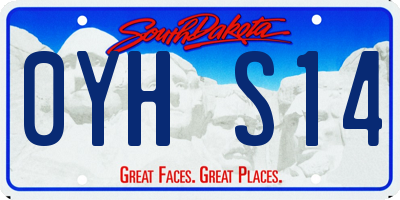 SD license plate 0YHS14