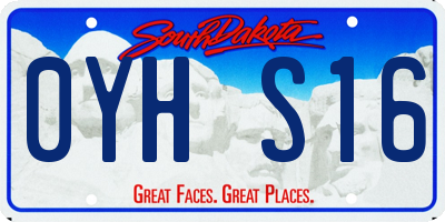 SD license plate 0YHS16