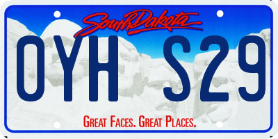 SD license plate 0YHS29