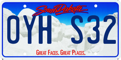 SD license plate 0YHS32