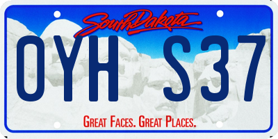 SD license plate 0YHS37