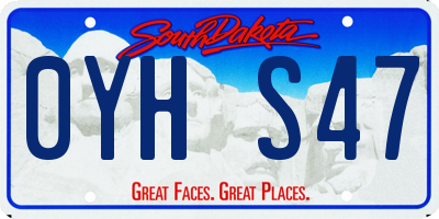 SD license plate 0YHS47