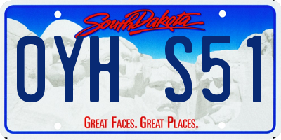 SD license plate 0YHS51