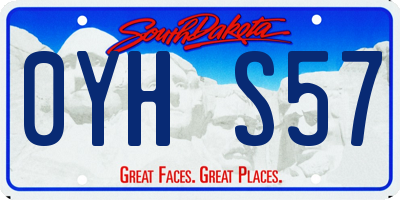 SD license plate 0YHS57