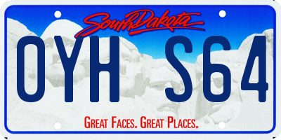 SD license plate 0YHS64