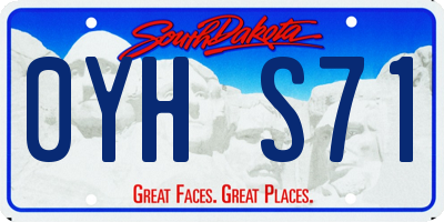 SD license plate 0YHS71