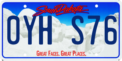 SD license plate 0YHS76