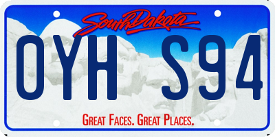 SD license plate 0YHS94