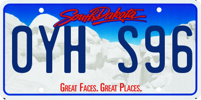 SD license plate 0YHS96