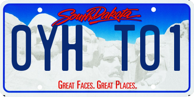 SD license plate 0YHT01