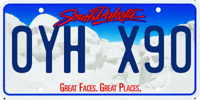 SD license plate 0YHX90