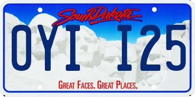 SD license plate 0YII25