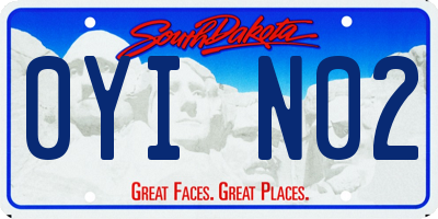 SD license plate 0YIN02