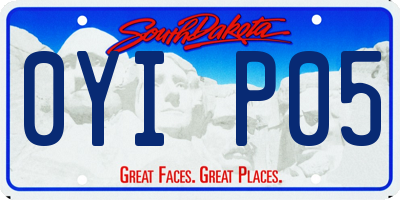 SD license plate 0YIP05
