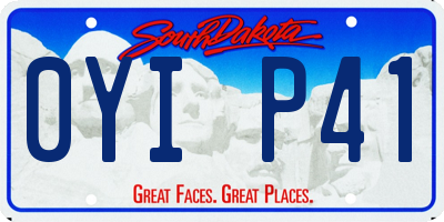 SD license plate 0YIP41