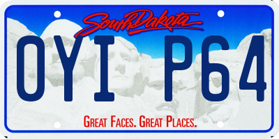 SD license plate 0YIP64