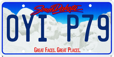 SD license plate 0YIP79
