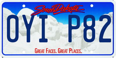 SD license plate 0YIP82
