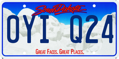 SD license plate 0YIQ24