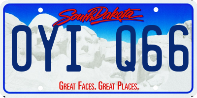 SD license plate 0YIQ66