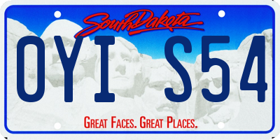 SD license plate 0YIS54