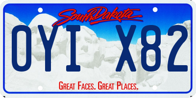 SD license plate 0YIX82